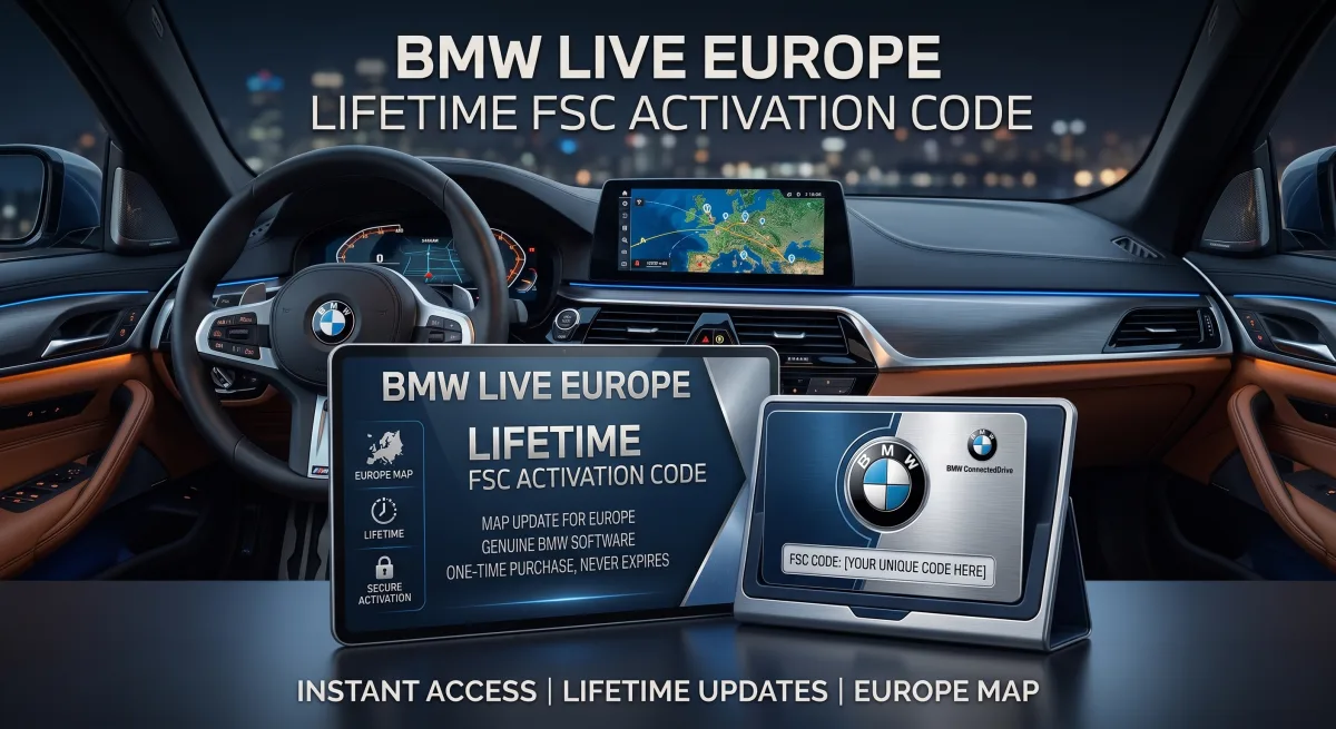 BMW FSC Lifetime Code For Map LIVE Europe